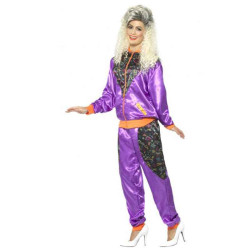 80's Shell Suit Purple Adult Costume