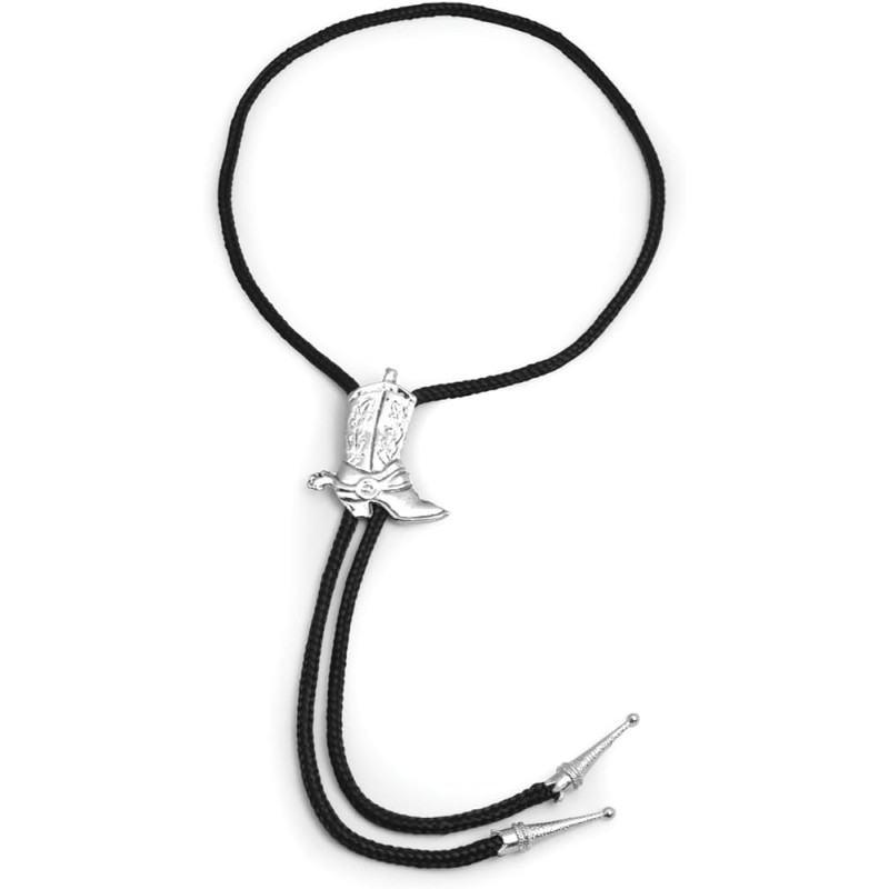 Cowboy Bolo Tie - Silver Boot