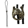 Cowboy Bolo Tie - Silver Horse Shoe