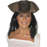 Leather-look Tricorn Pirate Hat