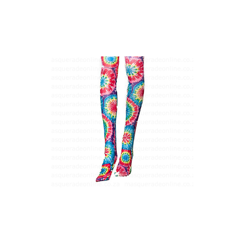 Tie Dye Thigh High Stocking Socks