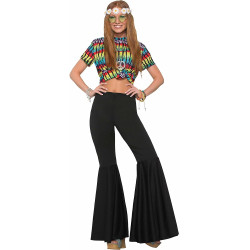 Black Hippie Pants Adult Costume