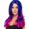 Blue and Pink Heat Resistant Fashion Ombre Wig