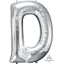 Anagram 34" Foil Silver Letter D