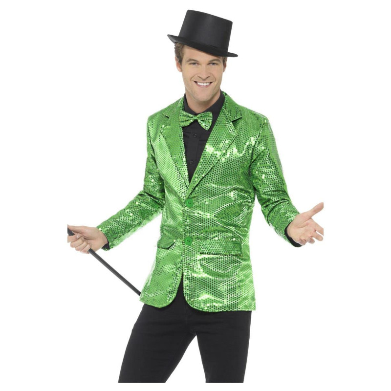 Green Sequin Jacket Adult Costume