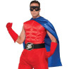 Red Superhero Muscle Chest Adult Costume