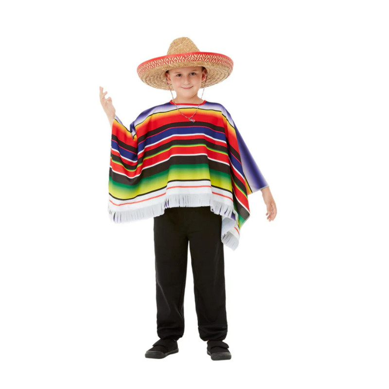 Mexican Poncho Children Costume