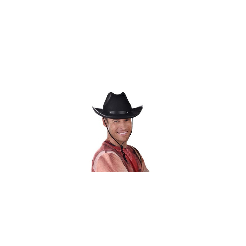 Black Cowboy Hat with Silver Stars