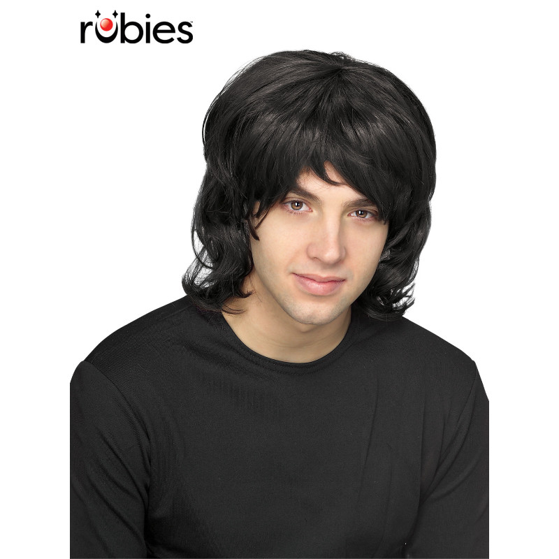 70's Shag Black Wig