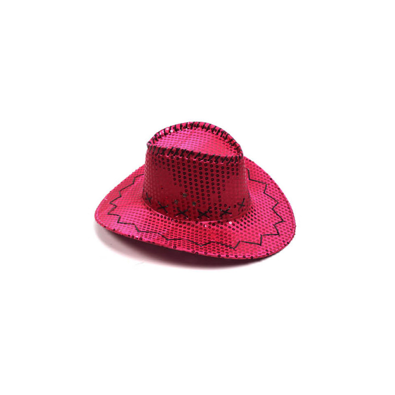 Hot Pink Sequin Cowboy Hat