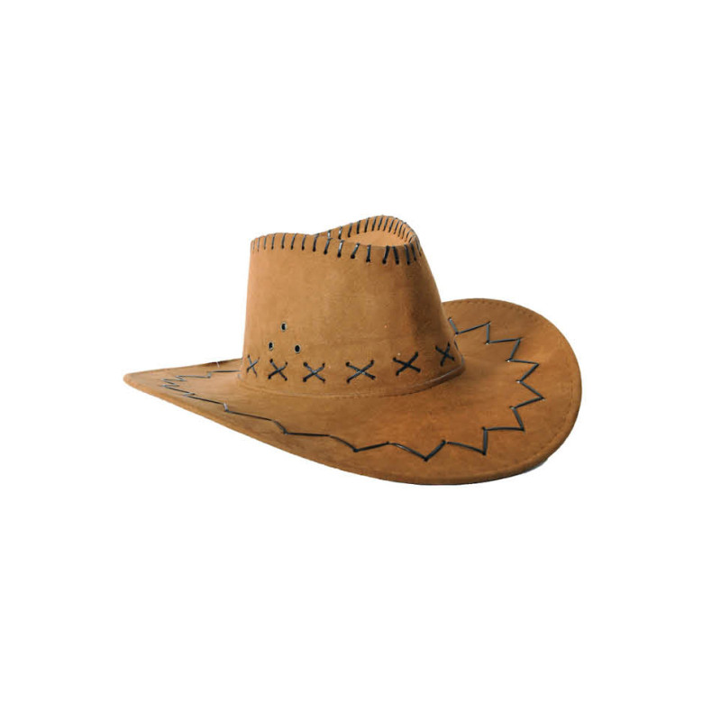 Light Brown Stitched Cowboy Hat