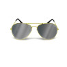 Aviator Glasses Silver Mirror Gold Frame