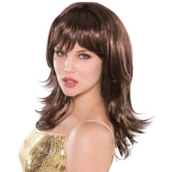 Feather Shag Brown Wig