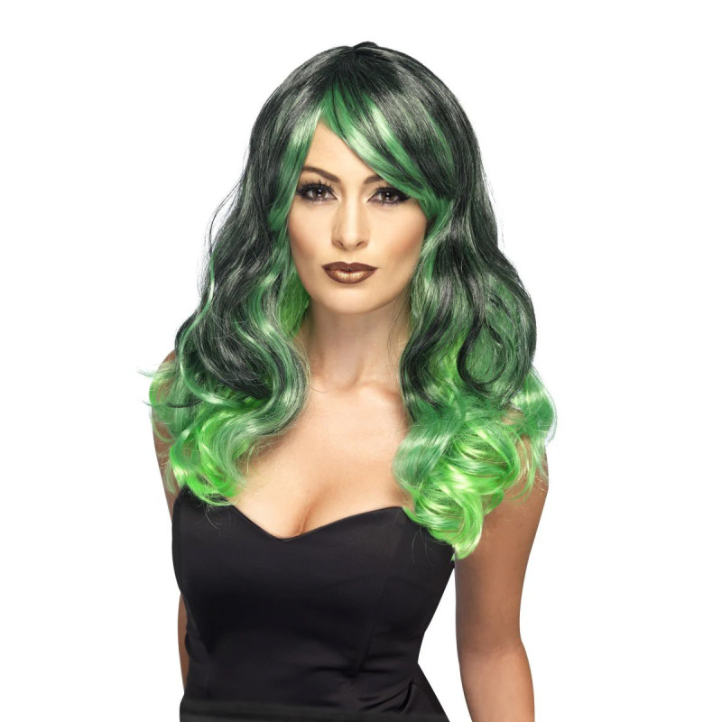 Bewitching Green and Black Wig