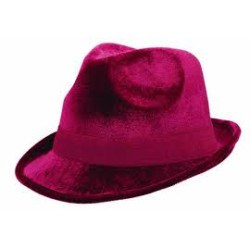 Burgundy Velour Fedora