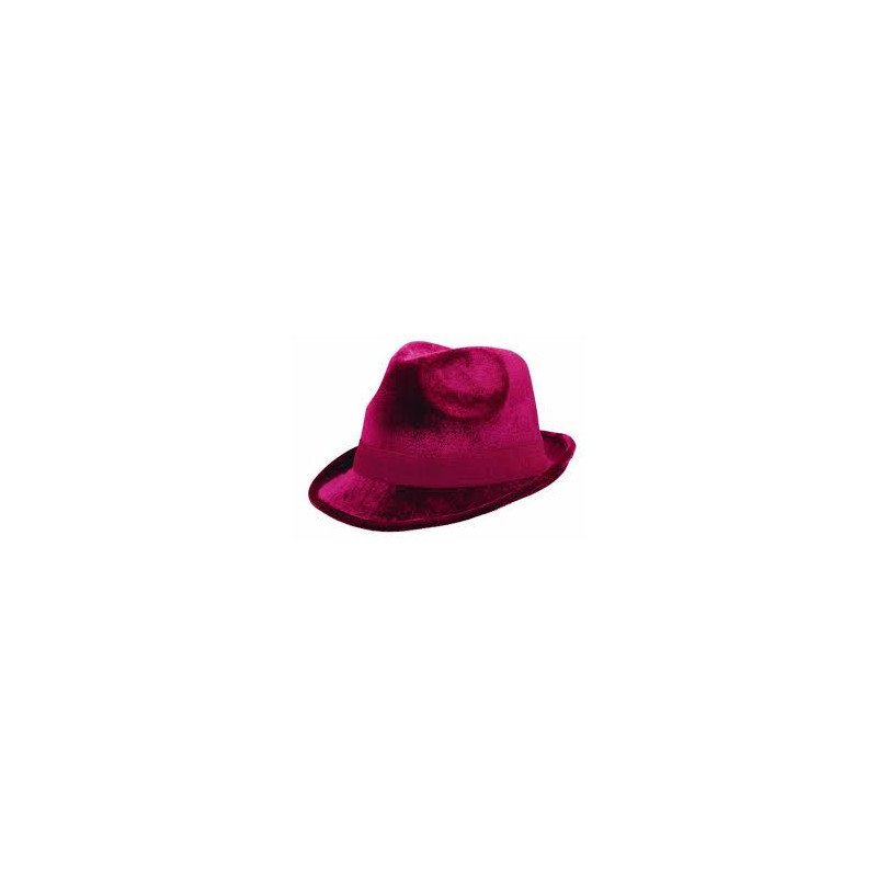 Burgundy Velour Fedora