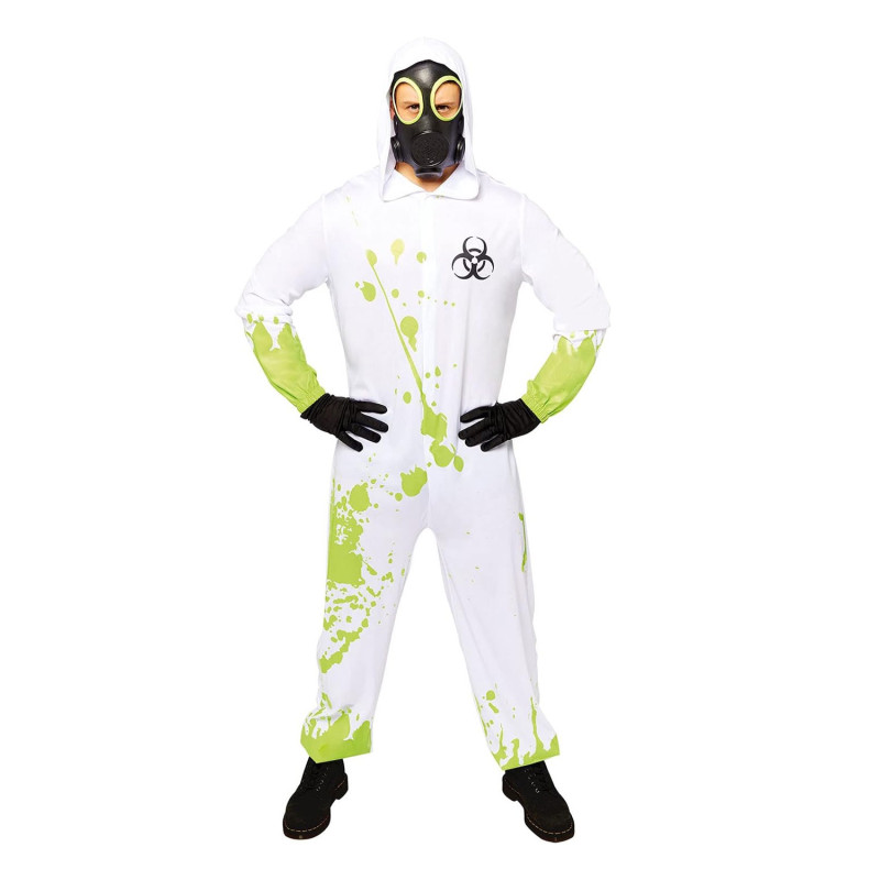 Hazmat Suit with Gasmask Adult Costume