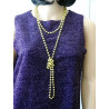 1920s Flapper Long Gold Necklace