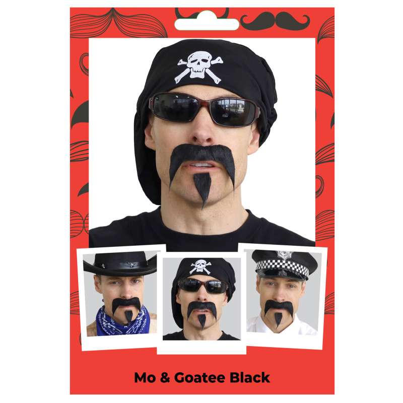 Mo and Goatee Black