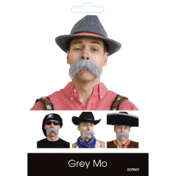 Grey Moustache Large