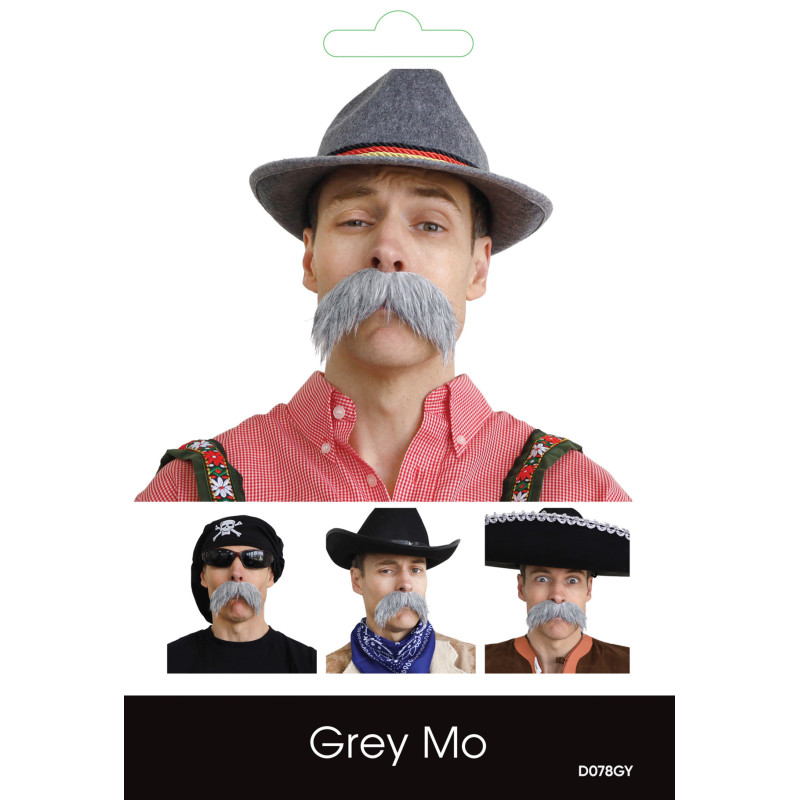 Grey Moustache Large