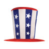 Oversized USA Patriotic Top Hat