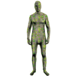 Zombie Skin Suit Adult Costume