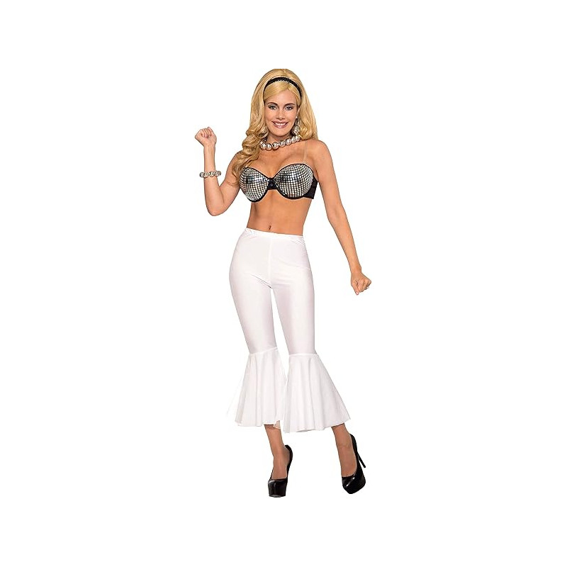 White Crop Bell Bottoms Adult Costume