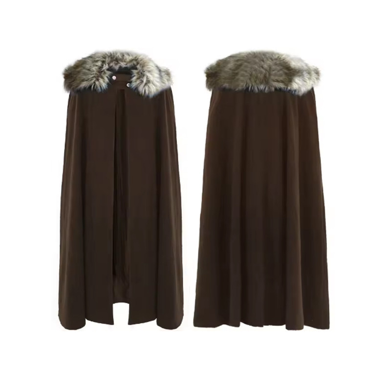 Medieval Faux Fur Cape Adult Costume