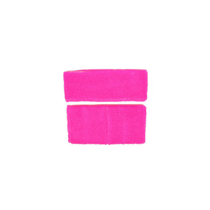 Sweatband Set Fluro Pink