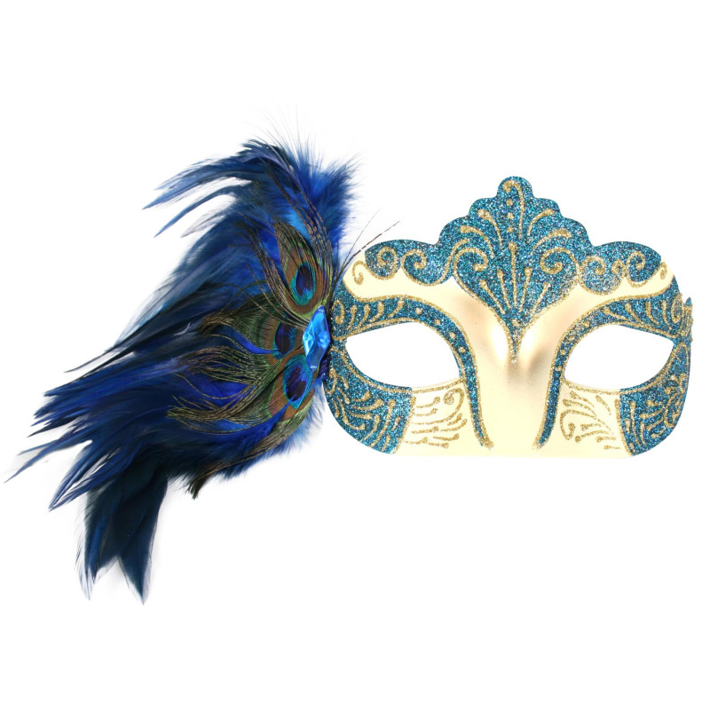 Burlesque with Peacock Feather Eye Mask