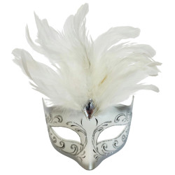 White / Silver Feathered...