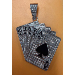 Hip Hop Royal Flush Necklace