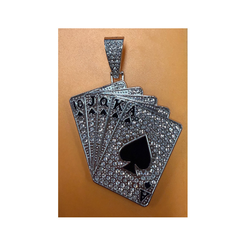 Hip Hop Royal Flush Necklace