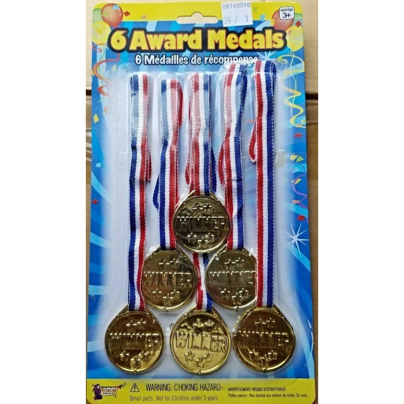 Award Medals 6 Pack