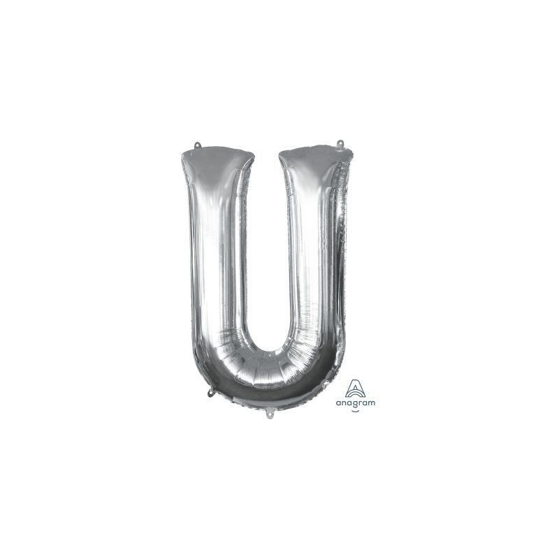 Anagram 34" Foil Silver Letter U