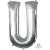 Anagram 34" Foil Silver Letter U