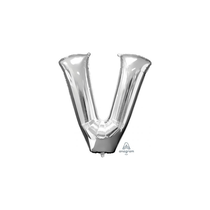 Anagram 34" Foil Silver Letter V